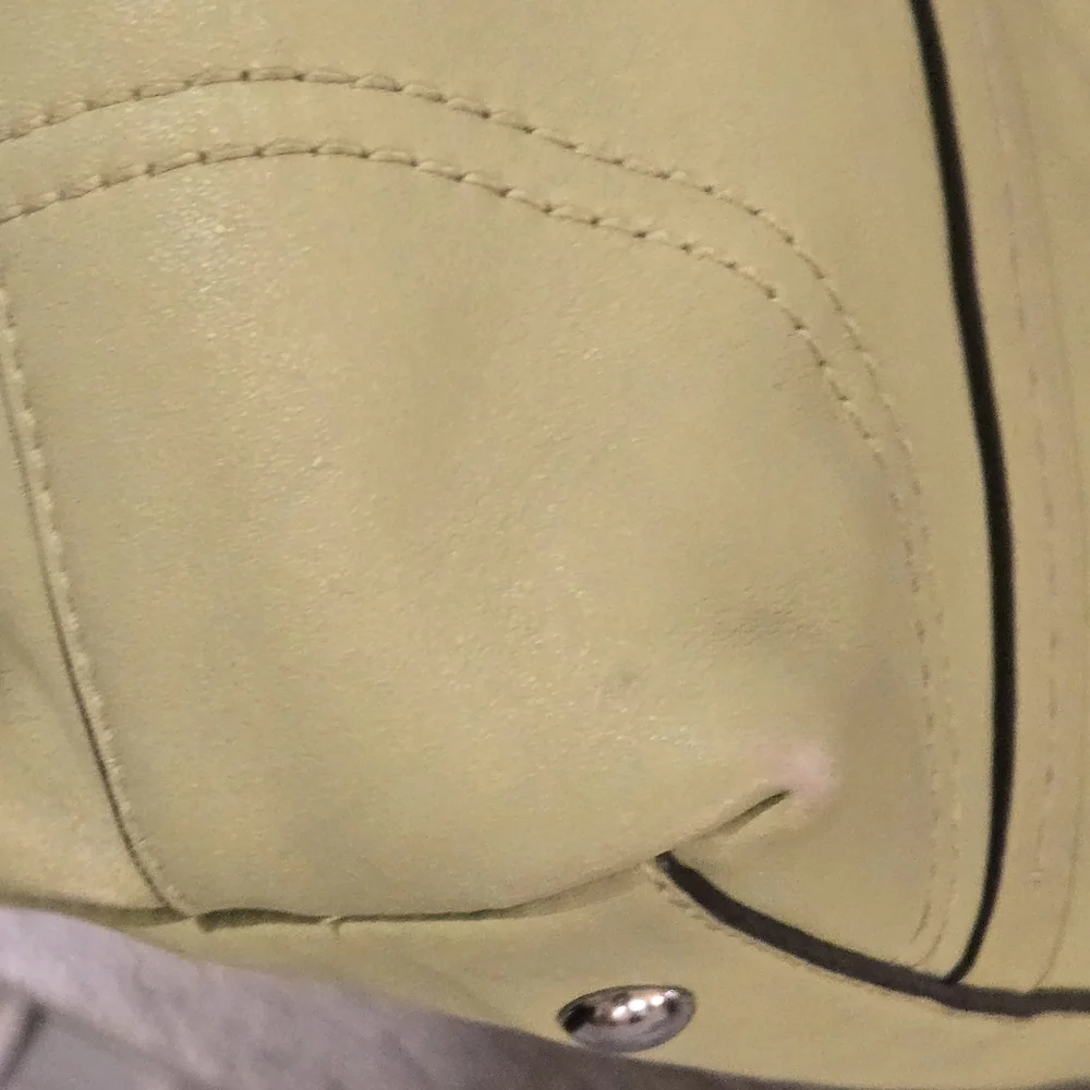 Coach Light Green Leather Tote Bag - Picture 13 of 16